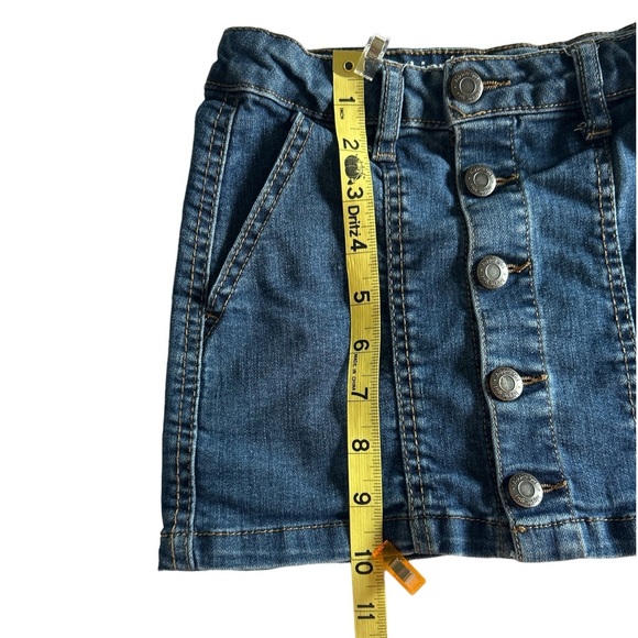 Hippie girl denim skirt with pockets and adjustable waist size 6 - Picture 3 of 10
